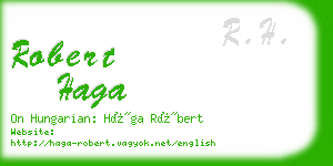 robert haga business card